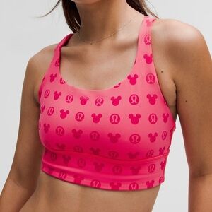 Disney X Lululemon Energy Bra Long Line Disney Classic NWT 4